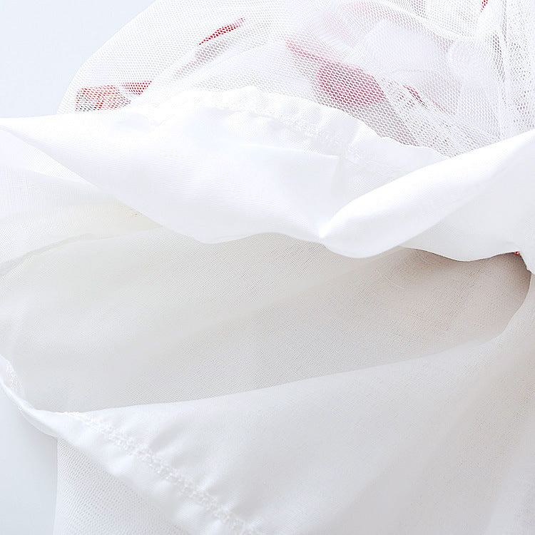 Long Sleeve Flower Bow Dress