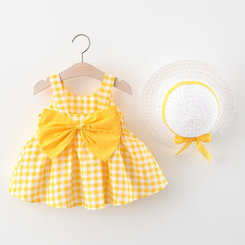 Fashion Baby Girl Plaid Skirt & Free Hat