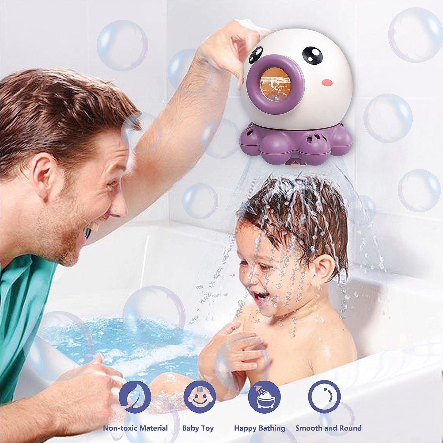 Octopus Rotating Water Fountain Bath Toy
