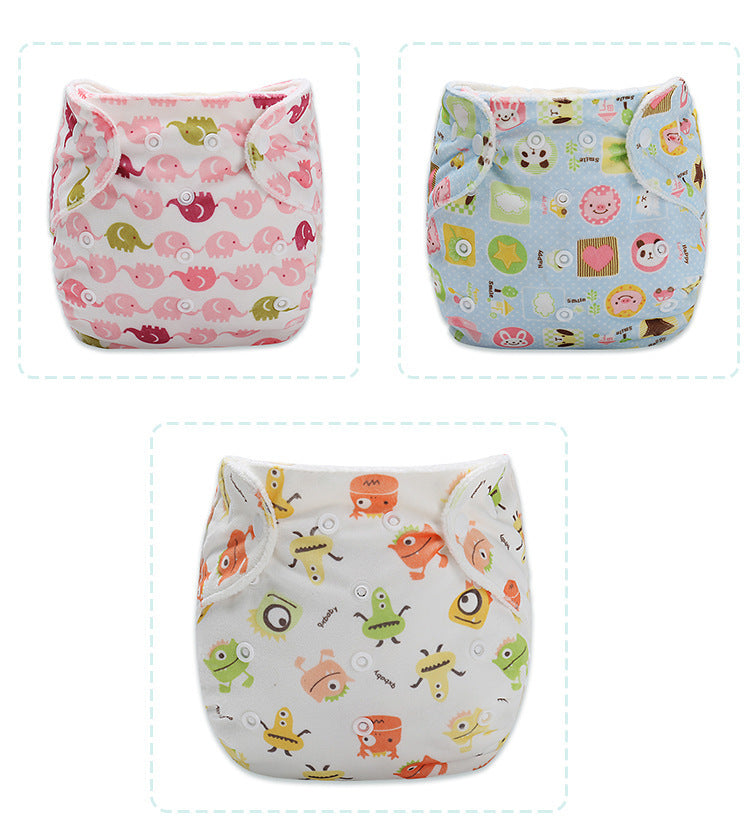 Cartoon Baby Cloth Diaper Pants