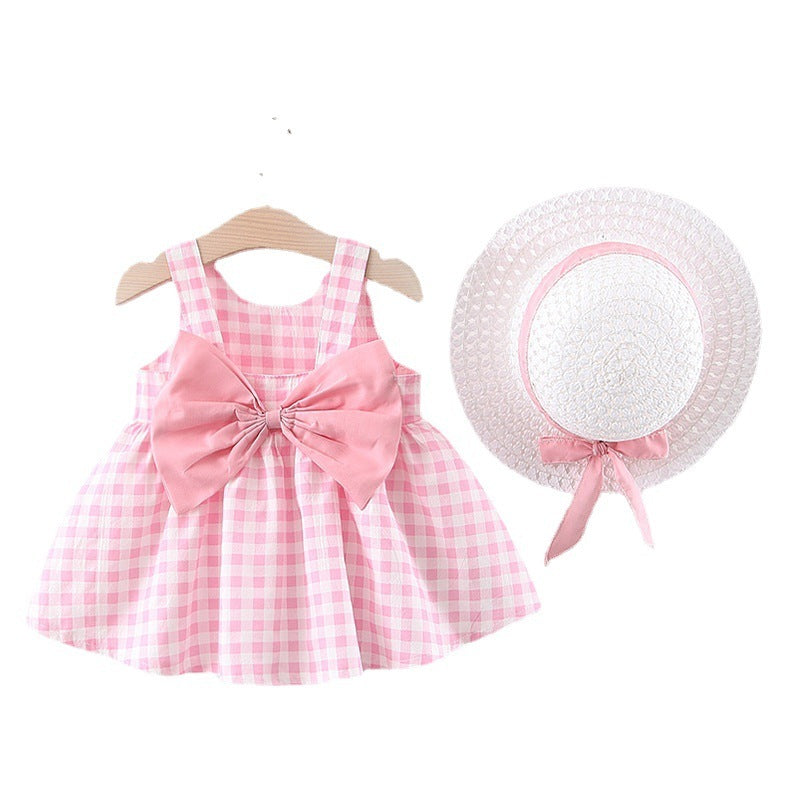 Fashion Baby Girl Plaid Skirt & Free Hat