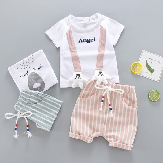 Summer Short-sleeved Angel Two-piece Set