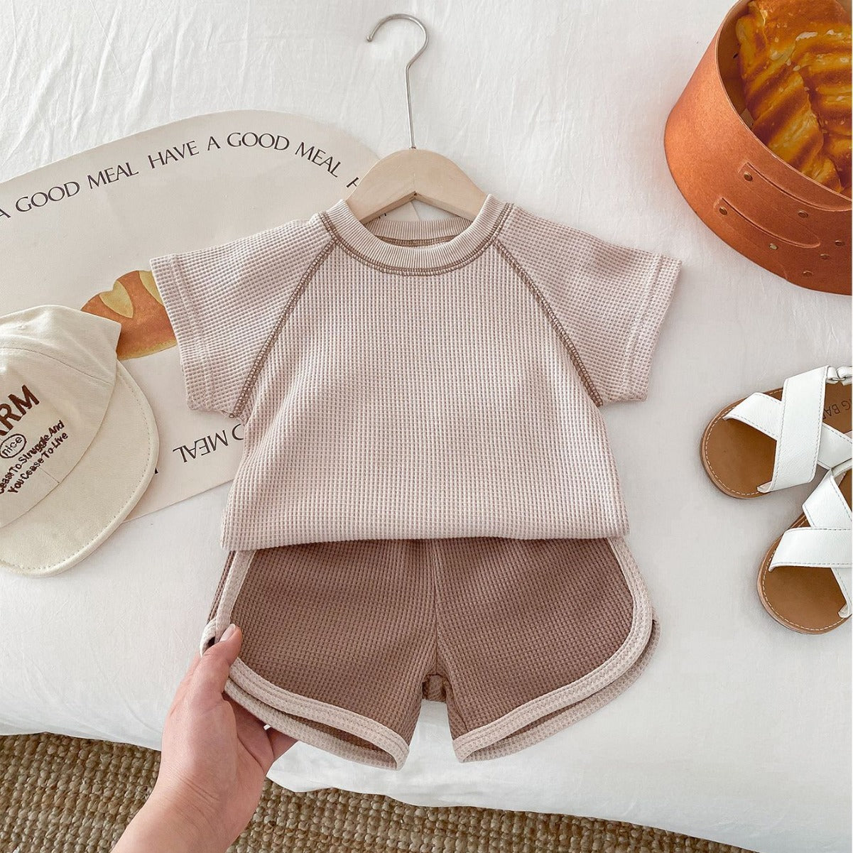 Summer Short Sleeve Baby Top & Shorts