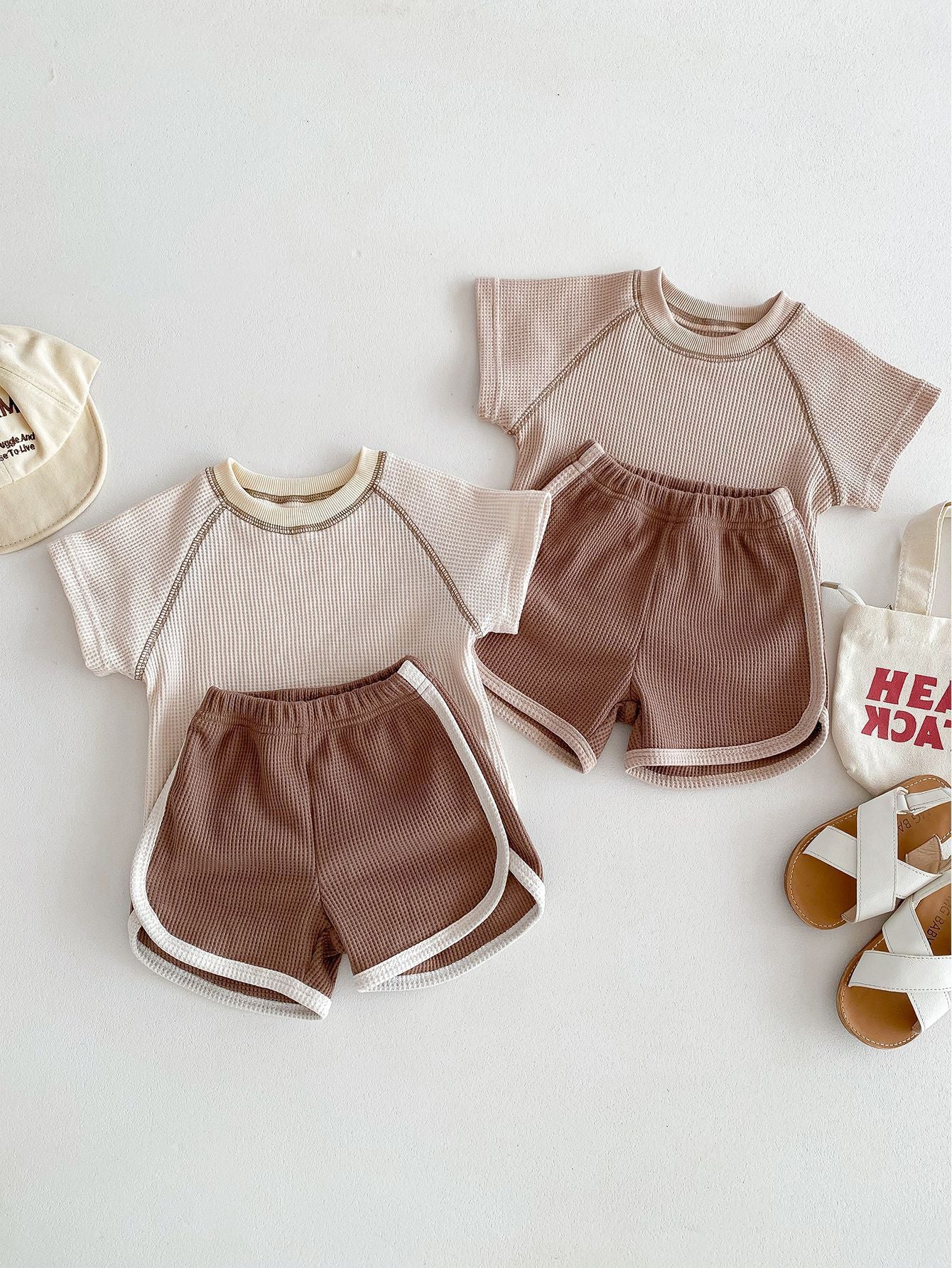 Summer Short Sleeve Baby Top & Shorts