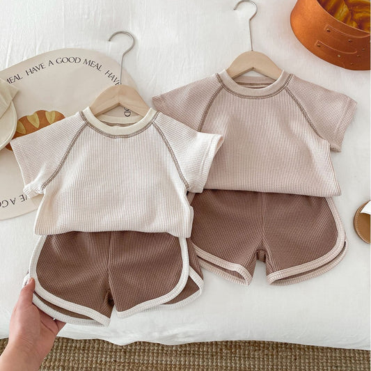 Summer Short Sleeve Baby Top & Shorts