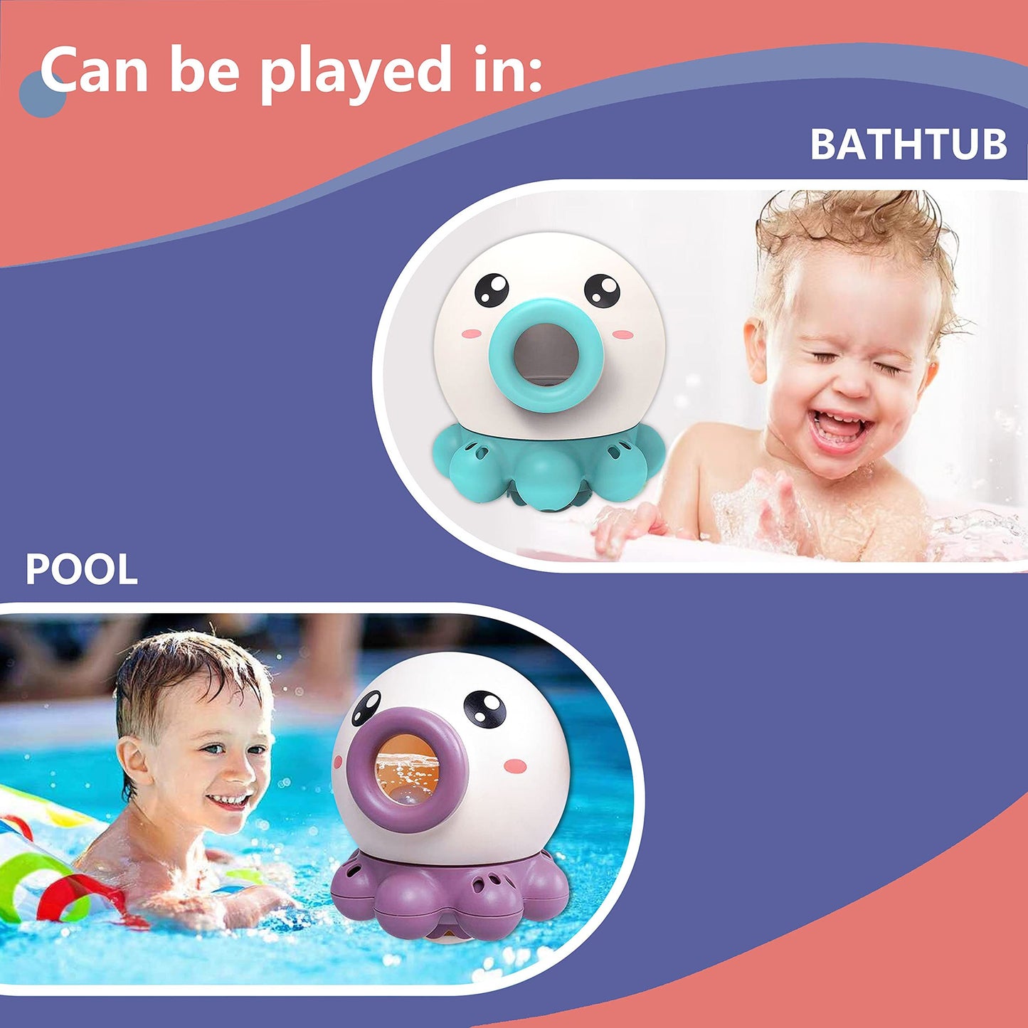 Octopus Rotating Water Fountain Bath Toy